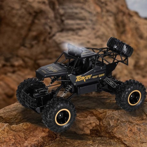 Samochód zdalnie sterowany na pilota RC Rock Crawler 1:12 4WD METAL czarny