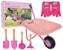 Zestaw Małego Ogrodnika z Taczką Różowy