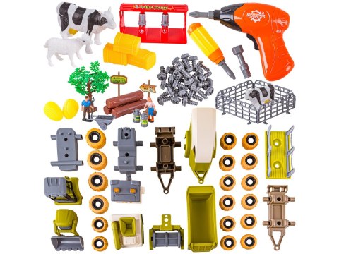 Farma Traktor Kombajn Do Skręcania Gospodarstwo Rolne Zestaw Majsterkowicza Rolnika Traktor Kombajn Zwierzęta Wkrętarka