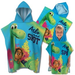 Ponczo kąpielowe dziecięce DINO z kapturem Ręcznik plażowy Basen Plaża 50x100