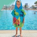 Ponczo kąpielowe dziecięce DINO z kapturem Ręcznik plażowy Basen Plaża 50x100
