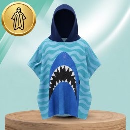 Ponczo kąpielowe dziecięce REKIN z kapturem Ręcznik plażowy Basen Plaża 50x100