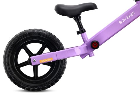 Rowerek biegowy stalowy MODERN - liliowy & pomarańczowy