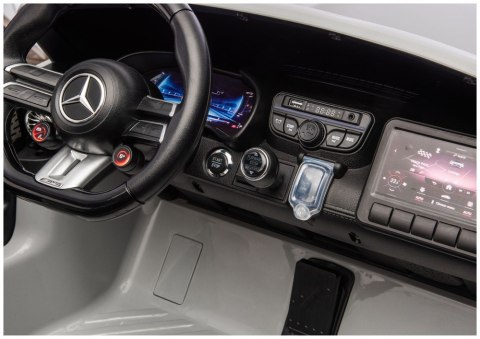 Auto Na Akumulator Mercedes GT63 AMG DKGT63 24V LCD Lakierowany Jasno Szary