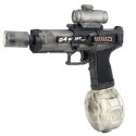 Elektryczny Karabin Pistolet Na Wodę Automatyczny Czarny Zasięg 7-9m 350 ml