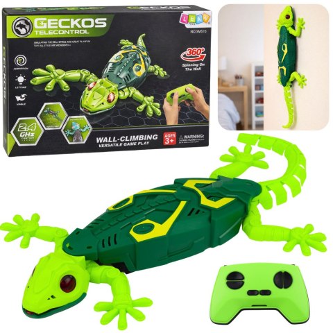 Gekon Zdalnie Sterowany RC Jaszczurka Chodzi Po Ścianie 360° Zielona