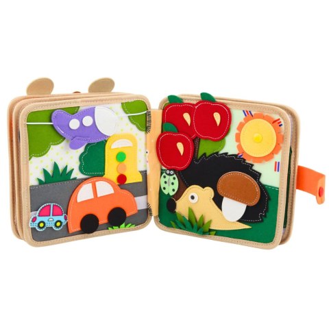 Książeczka Edukacyjna Sensoryczna Filcowa 3D Zwierzęta Żyrafa