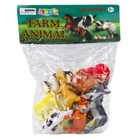 Zestaw Figurki Zwierzęta Gospodarskie Domowe Farma 12 szt.