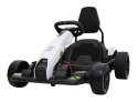 Gokart Fast 3 Drift na akumulator dla dzieci Biały + Funkcja driftu + Silniki 2x150W + Radio LED + Pasy