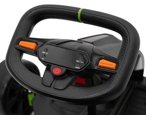 Gokart Fast 3 Drift na akumulator dla dzieci Czarny + Funkcja driftu + Silniki 2x150W + Radio LED + Pasy