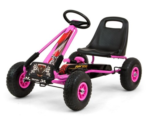Milly Mally Gokart na pedały Thor Pink