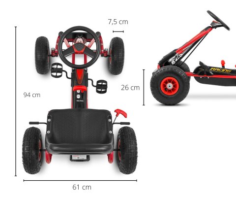 Milly Mally Gokart na pedały Thor Red