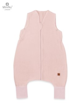 KIECZMERSKI Śpiworek do spania letni z nogawkami MUŚLIN S bawełna 100% 1-2,5 lat, 0,5-1TOG pudrowy róż
