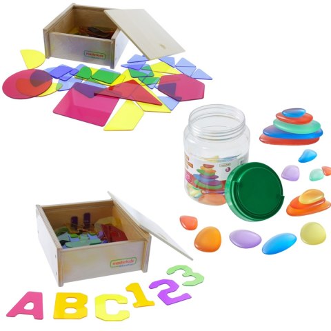 MASTERKIDZ Panel Skrzynia LED Sensoryczna + Zestaw Akcesoriów