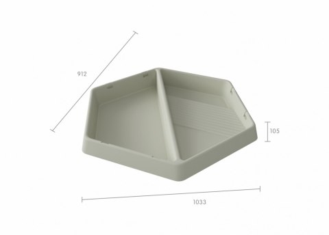 MASTERKIDZ Sześciokątny Stolik Do Zabawy Piaskiem i Wodą 2 Komory Regulowana Wysokość