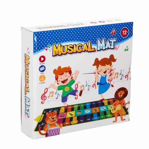 Mata do tańczenia dla dzieci interaktywna muzyczna 8 instrumentów 10 melodii