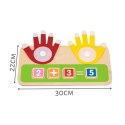 TOOKY TOY Drewniana Zabawka Edukacyjna do Nauki Liczenia Na Palcach Dodawanie i Odejmowanie