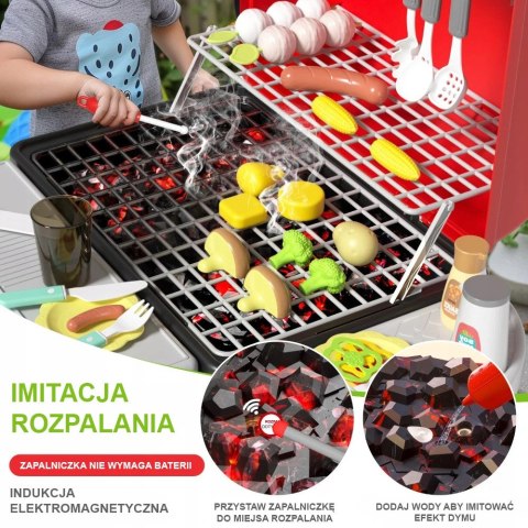 WOOPIE Grill Barbecue Kuchnia Ogrodowa Interaktywna Para LED Zestaw XL 41 el.