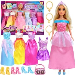 WOOPIE ROYAL Zestaw 5 Sukienek Balowych z Akcesoriami i Lalką