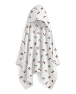 ALBERO MIO Muślinowe okrycie kąpielowe 80x80 Vintage Teddy CM1