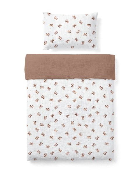 ALBERO MIO Pościel C-2 muślinowa 135x100,60x40 Vintage Teddy CM1