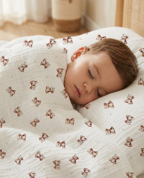 ALBERO MIO Pościel C-2 muślinowa 135x100,60x40 Vintage Teddy CM1