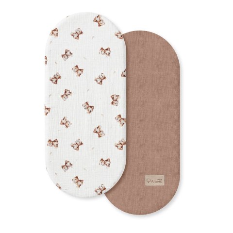 ALBERO MIO Prześcieradło do gondoli 2-pak 80x35 Vintage Teddy CM1