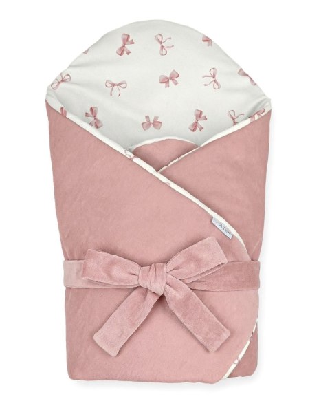 ALBERO MIO Rożek niemowlęcy 75x75 Pudrowe Kokardki CP9