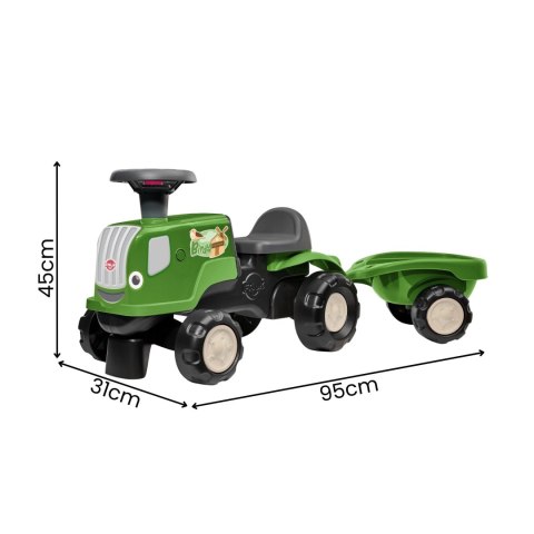 FALK Jeździk Traktor z Przyczepą Birdy Farm Zielony 1-3 lat