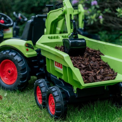 FALK Traktor na Pedały Claas Axos 330 z Koparką i Przyczepą 3-7 lat