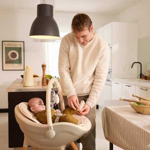 KINDERKRAFT Krzesełko do karmienia 2w1 FINI UP szary