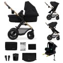 KINDERKRAFT Wózek wielofunkcyjny MOOV 2 4w1 Pure Black AIR WHEELS