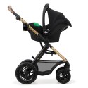 KINDERKRAFT Wózek wielofunkcyjny MOOV 2 4w1 Pure Black AIR WHEELS