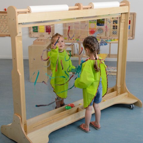 MASTERKIDZ Ogromna Drewniana Sztaluga Okienna Do Malowania