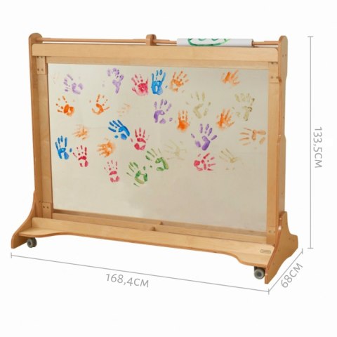 MASTERKIDZ Ogromna Drewniana Sztaluga Okienna Do Malowania