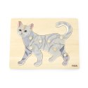 Viga 44612 Puzzle na podkładce z uchwytami - Kot