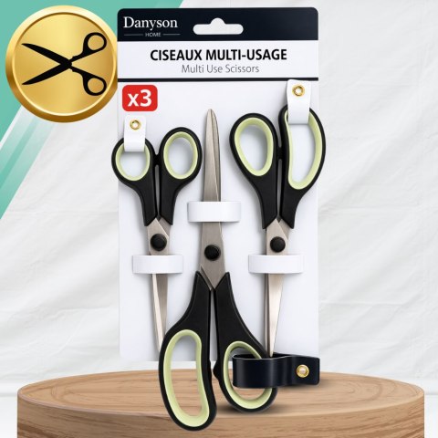 3x NOŻYCZKI NOŻYCE UNIWERSALNE SZKOLNE BIUROWE NIERDZEWNE OSTRE KRAWIECKIE