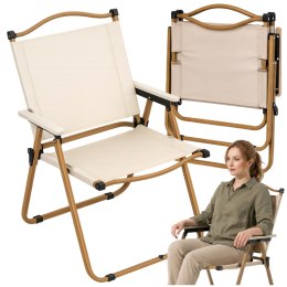 KRZESŁO OGRODOWE NA TARAS BALKON OGRÓD SKŁADANE METALOWE CAMPING FOTEL