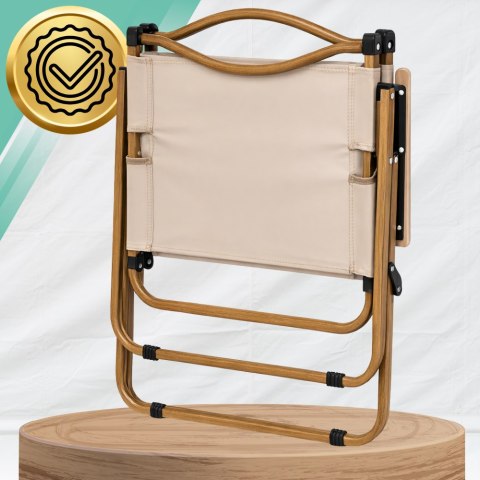 KRZESŁO OGRODOWE NA TARAS BALKON OGRÓD SKŁADANE METALOWE CAMPING FOTEL