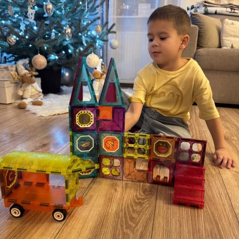 WOOPIE Klocki Magnetyczne 3D Zestaw Pociąg 71el.