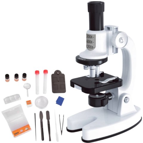 WOOPIE Mikroskop Cyfrowy LED Przybliżenie do 1200x Zestaw XXL z Adapterem do Smartfona