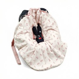 ALBERO MIO Otulacz do fotelika CP9 Pudrowe kokardki