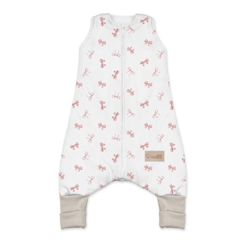 ALBERO MIO Śpiworek z nogawkami S 1,5 tog CP9 Pudrowe kokardki