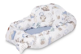Gniazdo Velvet Kokon niemowlęcy Sensillo 80x45cm - SPACER NIEBIESKI