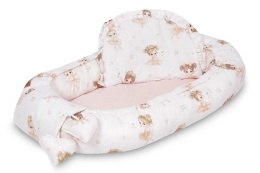 KOKON MUŚLIN BALETNICE RÓŻOWE 80x45 + PODUSZKA Sensillo