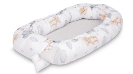 KOKON MUŚLIN TEDDY SZARY 80x45 + PODUSZKA Sensillo