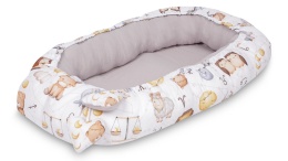 KOKON MUŚLIN ZODIAK SZARY 80x45 + PODUSZKA Sensillo