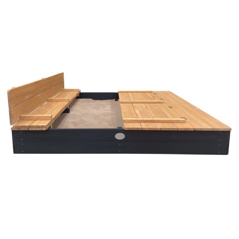 AXI Piaskownica XXL Ella 150 x 150 z Ławeczkami Antracyt