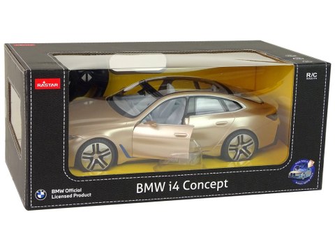 Auto BMW I4 Samochód Zdalnie Sterowany RC Rastar Złoty 1:14