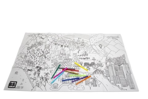 BS Toys, Kolorowanka materiałowa podłogowa XL (60 x 100 cm)